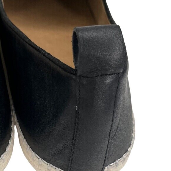 Blondo Bella Leather Espadrilles Women’s Size 9.5 Black Slip-On Flat Shoes - Picture 11 of 12